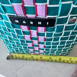 Marni Teal and Pink Woven Bag
